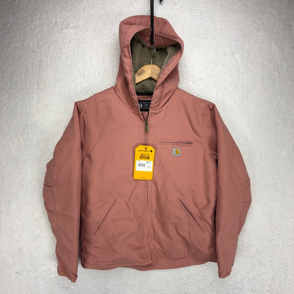 Carhartt Iconic Washed Duck Sierra Jacket Sherpa Lined Womens Small 104292 NWT
